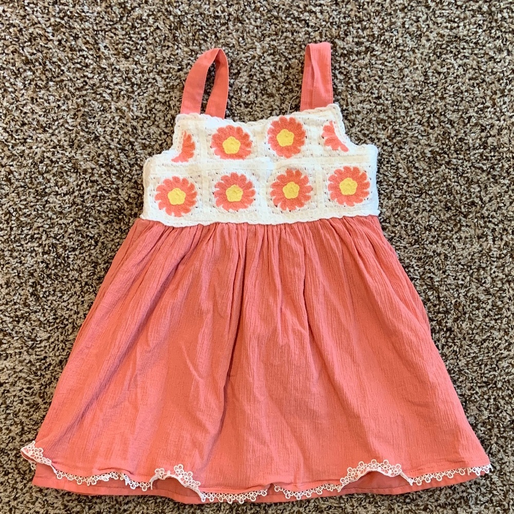 Coral Floral Kids Dress T5 haute hippie
